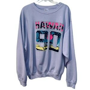 Vintage 1990 Hawaii Souvenir Sweatshirt Hanes 50/50 Made in USA Size L Unisex